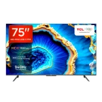 تلفزيون جوجل الذكي QD-Mini LED بدقة فائقة 4K مقاس 75 بوصة (75C755) (أسود) مع ضمان لمدة عامين من تي سي ال - تي سي ال