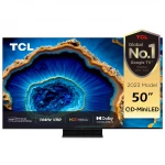 تلفزيون جوجل ميني LED فائق الدقة 4K  صوت DTS واي فاي HDMI و USB - 50C755 أسود مع ضمان لمدة عامين من تي سي ال - تي سي ال