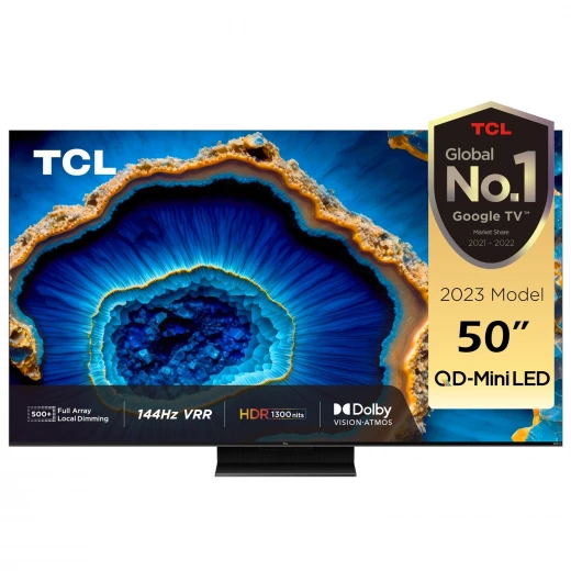 تلفزيون جوجل ميني LED فائق الدقة 4K صوت DTS واي فاي HDMI و USB - 50C755 أسود مع ضمان لمدة عامين من تي سي ال تلفزيون جوجل ميني LED فائق الدقة 4K صوت DTS واي فاي HDMI و USB - 50C755 أسود مع ضمان لمدة عامين من تي سي ال