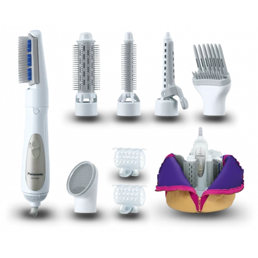 Panasonic Thailand EH-KA81-W615 Hair Styler With Bowel Brush 7 Pieces, White (EH-KA81-W615) Thailand 12 month warranty Panasonic Thailand EH-KA81-W615 Hair Styler With Bowel Brush 7 Pieces, White (EH-KA81-W615) Thailand 12 month warranty
