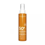 سبراي سولير لاكتير تريه أوت SPF50 بخاخ واقي من الشمس للوجه والجسم بخاصية الحماية العالية ضد أشعة الشمس من كلارنس - كلارنس