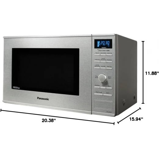Panasonic NN-SD681S Stainless Steel Microwave Oven - 1.2 cu ft with Inverter Technology for Even Heating. This countertop microwave offers precise cooking with its advanced features and stylish design. Perfect for your kitchen. - Panasonic - Image 2