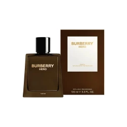 Burberry Men's Hero Parfum 3.3 oz 100 ml Amber Woody Fragrance with Amyris, Cedarwood & Cypriol Oil