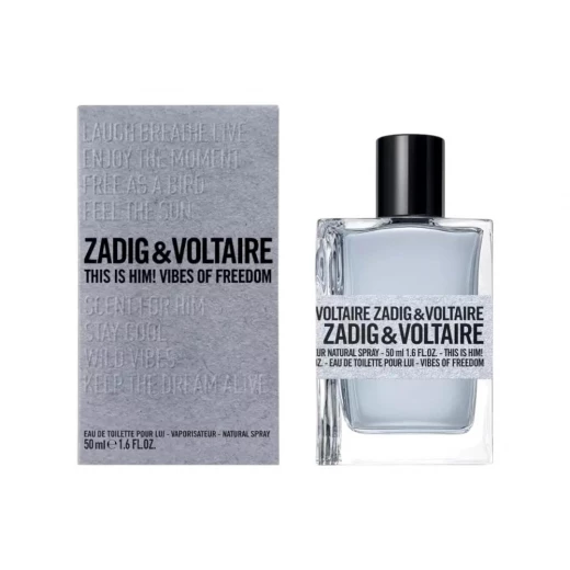 Zadig & Voltaire This is Him! Vibes of Freedom Eau de Toilette 50ml: Fresh & Spicy Fragrance for Men Zadig & Voltaire This is Him! Vibes of Freedom Eau de Toilette 50ml: Fresh & Spicy Fragrance for Men