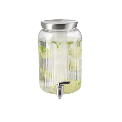 APS Beverage Dispenser, Thick and Stable Walls, Wide Mouth for Large Ingredients, Water Dispenser, Storage Jar Look, Tap, Height 25 cm, Volume 3.8 Litres - APS - Image 4