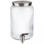 APS Beverage Dispenser, Thick and Stable Walls, Wide Mouth for Large Ingredients, Water Dispenser, Storage Jar Look, Tap, Height 25 cm, Volume 3.8 Litres - APS