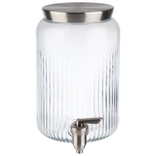 APS Beverage Dispenser, Thick and Stable Walls, Wide Mouth for Large Ingredients, Water Dispenser, Storage Jar Look, Tap, Height 25 cm, Volume 3.8 Litres APS Beverage Dispenser, Thick and Stable Walls, Wide Mouth for Large Ingredients, Water Dispenser, Storage Jar Look, Tap, Height 25 cm, Volume 3.8 Litres