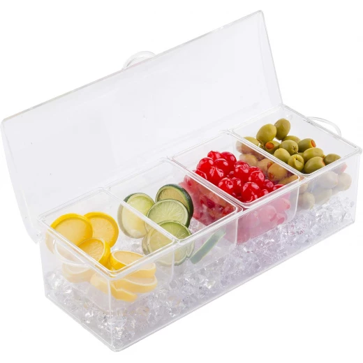 Tablecraft Polystyrene Spice Holder,3 Compartment 41 x 15.9 x 12.7 cm, Plastic, Clear Tablecraft Polystyrene Spice Holder,3 Compartment 41 x 15.9 x 12.7 cm, Plastic, Clear