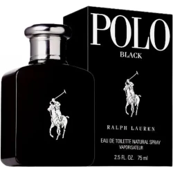 رالف لورين بولو بلاك ماء تواليت 75 مل عطر رجالي خشبي ومنعش مع الباتشولي وخشب الصندل