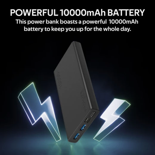 بنك الطاقة الذكي المدمج للشحن مخرج USB مزدوج، شحن سريع 40W، سعة 10,000mAh، USB-C للشحن المتزامن للأجهزة من بروميت - برو مات - Image 6