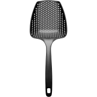 GP & me Colander Spoon 33cm Heat Resistant Nylon Straining Scoop Lightweight, Durable & Easy to Clean Black