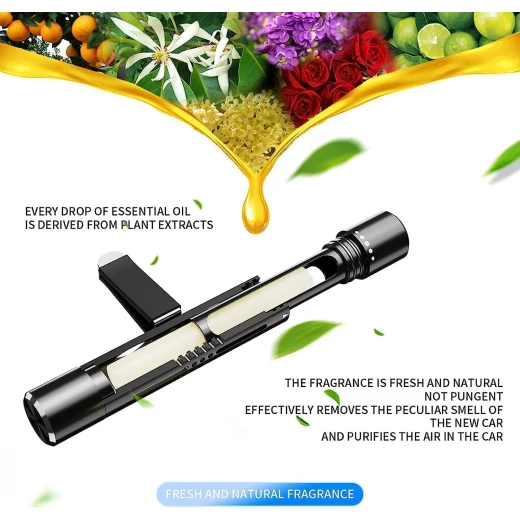 معطر جو للسيارة، موزع طويل الأمد مع عطور، مجموعات مخصصة، مزيل للروائح بالزيوت العطرية، عطر منعش يدوم طويلاً وقابل لإعادة التعبئة (5 عطور مختلطة) - Image 4