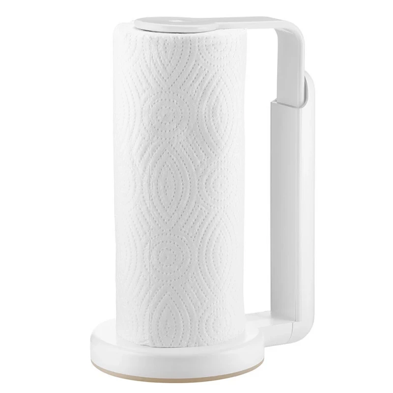 Guzzini Adjustable Paper Towel Holder White Ø12.5 x H24.5 cm Modern Plastic Design Space-Saving & Convenient Kitchen Roll Dispenser - Guzzini