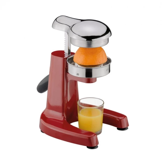Kuchenprofi Positano Professional Manual Juicer Heavy-Duty Citrus Press with Stainless Steel Cone & Funnel, Lever Mechanism, Suction Feet for Stability Compact & Efficient Red 23x25x23 cm, 2.4 kg - Kuchenprofi - Image 2