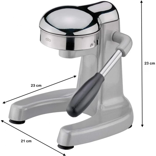 Kuchenprofi Positano Professional Manual Juicer Heavy-Duty Citrus Press with Stainless Steel Cone & Funnel, Lever Mechanism, Suction Feet for Stability Compact & Efficient Silver 23x25x23 cm, 2.4 kg - Kuchenprofi - Image 3
