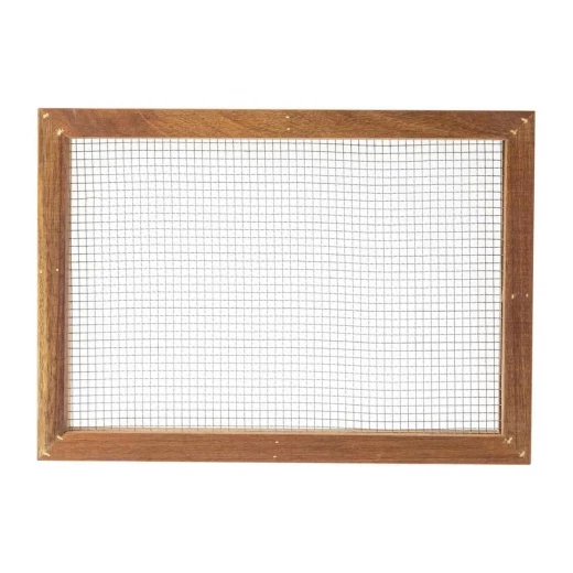 Table Craft Herb Drying Rack 34x34x4 cm Stackable Acacia Wood & Metal Mesh Dehydrator for Fresh Herbs No Electricity Needed Space-Saving Design Hand Wash Recommended