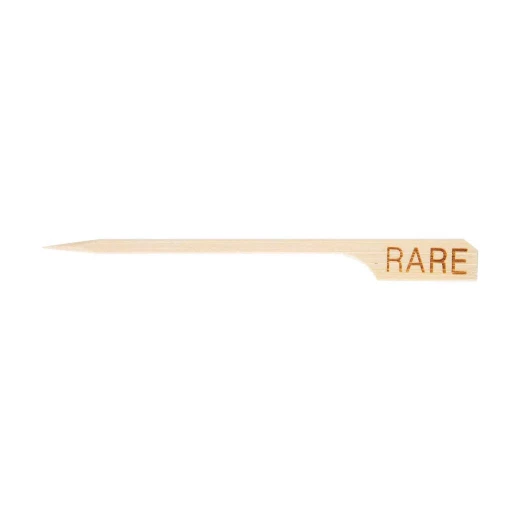 علامات شرائح اللحم "RARE" أعواد خيزران بطول 9 سم عبوة 100 قطعة صديقة للبيئة للاستعمال مرة واحدة لتحديد درجة نضج الستيك من تيبل كرافت علامات شرائح اللحم "RARE" أعواد خيزران بطول 9 سم عبوة 100 قطعة صديقة للبيئة للاستعمال مرة واحدة لتحديد درجة نضج الستيك من تيبل كرافت