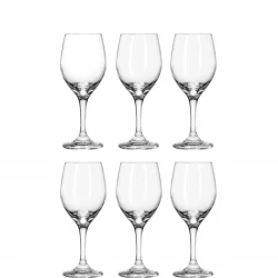 Libbey Perception Tall Glasses 414ml (14oz), Set of 6 Elegant Clear Glassware for Water, Juice & Beverages H: 20.8 cm, Dia: 8.6 cm