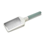 Guzzini Sage Green Grater 28cm Microperforated Steel Blade for Parmesan, Citrus Zest & Spices Ergonomic Handle, Made from 100% Recycled Plastic - Guzzini