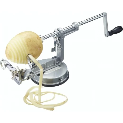 Kitchen Craft Apple Corer & Potato Peeler Machine Metal Hand-Crank Spiral Peeler with Adjustable Blade Gift Boxed, 13x31x13 cm - KitchenCraft - Image 3