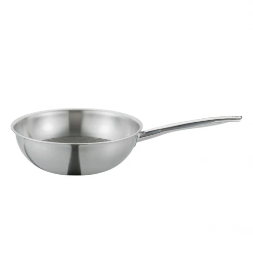 Kuchenprofi Vulcano Wok Pan 28cm 5-Ply Stainless Steel & Aluminum Construction, Durit Resist Non-Stick Coating, Soft Plastic/Silicone Gadgets Recommended, Ø 28 cm, Height 9 cm Kuchenprofi Vulcano Wok Pan 28cm 5-Ply Stainless Steel & Aluminum Construction, Durit Resist Non-Stick Coating, Soft Plastic/Silicone Gadgets Recommended, Ø 28 cm, Height 9 cm