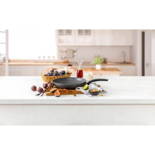Silit Montano Non-Stick Frying Pan 28 cm 4-Layer PTFE Coating, Induction-Compatible Aluminium Base Heat-Resistant Bakelite Handle, Natural Stone Look, Oven-Safe - Silit - Image 3