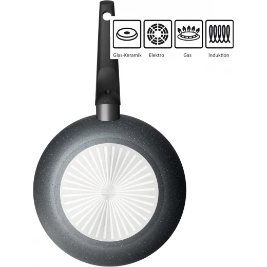 Silit Montano Non-Stick Frying Pan 28 cm 4-Layer PTFE Coating, Induction-Compatible Aluminium Base Heat-Resistant Bakelite Handle, Natural Stone Look, Oven-Safe - Silit - Image 7
