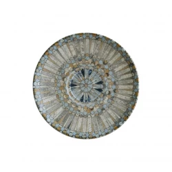 Bonna Luca Mosaic Matt Gourmet Coffee Saucer 12cm Diameter Porcelain with Edge Break & Scratch Resistance Stackable Microwave, Oven & Dishwasher Safe
