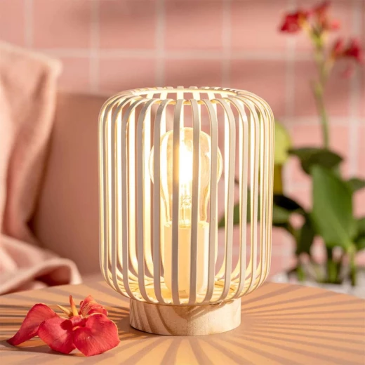 Leonardo Amalfi LED Lantern Beige Decorative Battery-Operated Lantern with Base, ‎60.5 × 21 × 15.5 Cm, Modern Design, Includes Lamp - Leonardo - Image 2