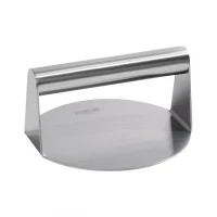 Delta 15cm Burger Smasher, Stainless Steel, Easy to Clean, Ideal for Grilling and Healthy Cooking, Matt Finish, Perfect for Burgers, Sandwiches, Bacon, and Panini