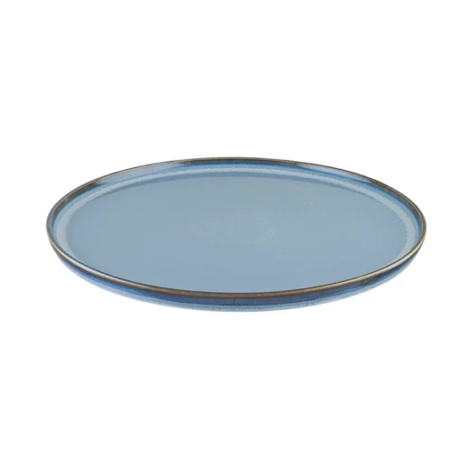 Bonna Sky Hygge Flat Porcelain Plate 28 cm, Blue Reactive Glaze Finish, Unique Texture & Color Variations Bonna Sky Hygge Flat Porcelain Plate 28 cm, Blue Reactive Glaze Finish, Unique Texture & Color Variations