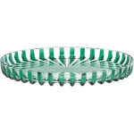Guzzini -Round serving tray made of bioplastic, Turtlelink design in Green 31 cm - Guzzini