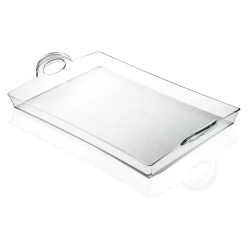 Guzzini Transparent Transparent Happy Hour Tray, 13 by 21-Inches