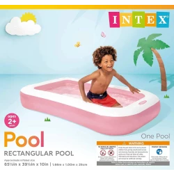 INTEX 58423 Swim Center Inflatable Pool 166 x 100 x 25 cm, 102L Capacity, Soft Inflatable Floor, Durable Vinyl, Includes Repair Patch For Kids Age 2+