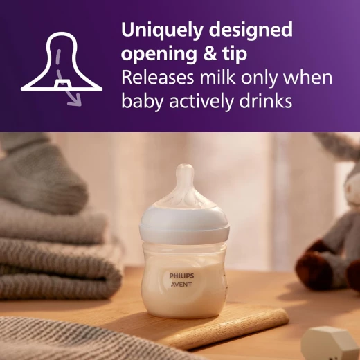 Philips Avent Natural Baby Bottles with Natural Response Nipples (Slow Flow, Flow 2), 4oz, 125ml, 2-Pack, SCY900/02 - Philips Avent - Image 4