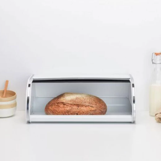 Brabantia Roll Top Bread Bin White 17.3 cm, Length: 26.2 cm, Width: 44.5 cm - Brabantia - Image 2