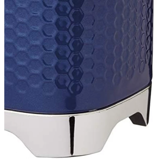Kitchencraft Tea Canister with Geometric Hexagon Pattern Midnight Navy1 1x11x19cm - KitchenCraft - Image 2