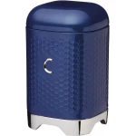 Kitchencraft Coffee Canister with Geometric Hexagon Pattern Midnight Navy1 1x11x19cm - KitchenCraft