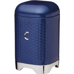 Kitchencraft Coffee Canister with Geometric Hexagon Pattern Midnight Navy1 1x11x19cm