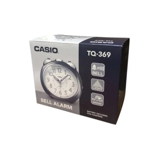 ساعة منبّه صغيرة من كاسيو TQ-369-1DF ,تصميم مدمج للسفر أو المنزل, شاشة واضحة, منبه دقيق, بطارية مشمولة, لون أسود ساعة منبّه صغيرة من كاسيو TQ-369-1DF ,تصميم مدمج للسفر أو المنزل, شاشة واضحة, منبه دقيق, بطارية مشمولة, لون أسود