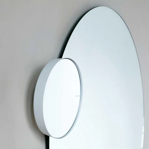 Brabantia Mindset Bathroom Mirror, 5X Zoom, Magnetic Holder (Mineral Fresh White) Wall Mounted Removable Shaving, Makeup Vanity Mirror - Brabantia - Image 3
