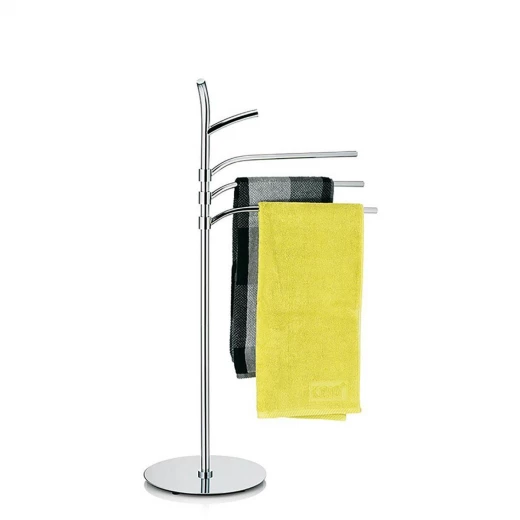 Kela Saltus Standing Towel Rack Compact Freestanding Towel Holder with 3 Adjustable Bars Chrome-Plated Metal Bathroom Organizer H38.8cm Kela Saltus Standing Towel Rack Compact Freestanding Towel Holder with 3 Adjustable Bars Chrome-Plated Metal Bathroom Organizer H38.8cm