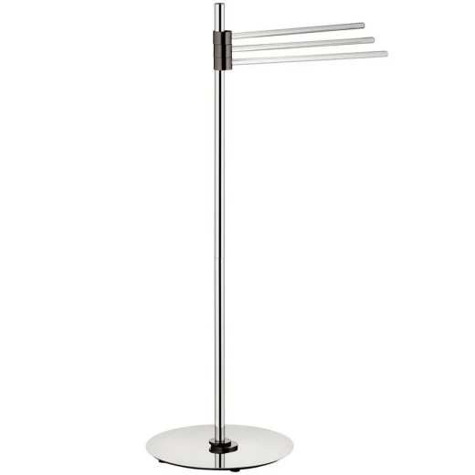 Kela Silvan Towel Holder Freestanding Bathroom Towel Rack Silver Chromed Metal with Black Chrome Accents 30x89.5 cm Modern & Durable Design - Kela - Image 2