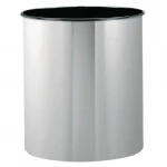 Brabantia Waste Bin 15 Liter Out Matt Steel Finish Durable & Corrosion-Resistant Easy-to-Clean Trash Can for Bedroom, Office, or Living Room - Brabantia