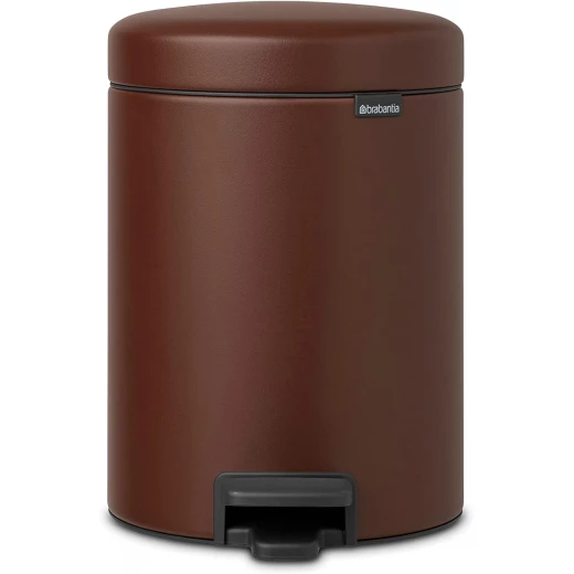 Brabantia New Icon Pedal Bin 5 Liter Mineral Cosy Brown Soft-Close Lid, Removable Inner Bucket, Supports Ocean Cleanup Compact Trash Can 21 x 27 x 29 cm Brabantia New Icon Pedal Bin 5 Liter Mineral Cosy Brown Soft-Close Lid, Removable Inner Bucket, Supports Ocean Cleanup Compact Trash Can 21 x 27 x 29 cm