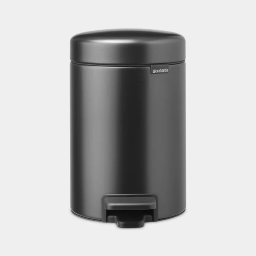 Brabantia NewIcon Pedal Bin 3L Confident Grey Soft Close Lid, Odor Seal, Removable Inner Bucket, Non-Slip Base, Anti-Tilt Compact Trash Can for Bathroom, Bedroom, or Office Brabantia NewIcon Pedal Bin 3L Confident Grey Soft Close Lid, Odor Seal, Removable Inner Bucket, Non-Slip Base, Anti-Tilt Compact Trash Can for Bathroom, Bedroom, or Office