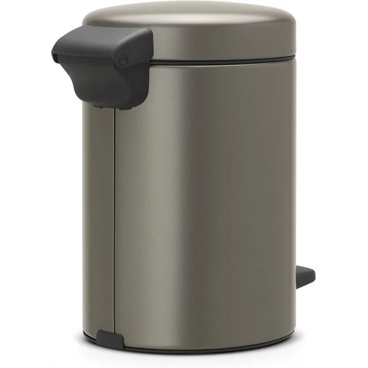 Brabantia NewIcon Pedal Bin 3L Platinum Soft Close Lid, Removable Plastic Inner Bucket, Supports Ocean Cleanup, 10-Year Guarantee Stylish Trash Can for Bathroom or Office - Brabantia - Image 4