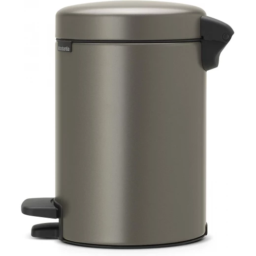 Brabantia NewIcon Pedal Bin 3L Platinum Soft Close Lid, Removable Plastic Inner Bucket, Supports Ocean Cleanup, 10-Year Guarantee Stylish Trash Can for Bathroom or Office - Brabantia - Image 2