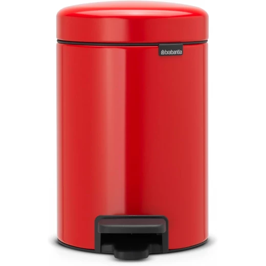 Brabantia NewIcon Pedal Bin 3L Red Soft Close Lid, Removable Plastic Inner Bucket, Supports Ocean Cleanup, 10-Year Guarantee Stylish Small Trash Can for Bathroom or Office Brabantia NewIcon Pedal Bin 3L Red Soft Close Lid, Removable Plastic Inner Bucket, Supports Ocean Cleanup, 10-Year Guarantee Stylish Small Trash Can for Bathroom or Office