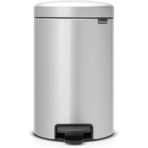 Brabantia NewIcon Pedal Bin 12L with Plastic Inner Bucket Soft Closing, Moss Metallic Grey Eco-Friendly, Quiet Operation, Supports The Ocean Cleanup Brabantia NewIcon Pedal Bin 12L with Plastic Inner Bucket Soft Closing, Moss Metallic Grey Eco-Friendly, Quiet Operation, Supports The Ocean Cleanup